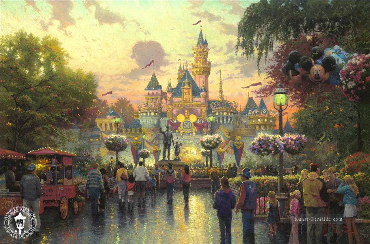 Disneyland 50th Anniversary TK Disney Ölgemälde